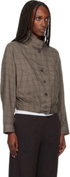 OUR LEGACY Brown Tuxedo Bomber Jacket