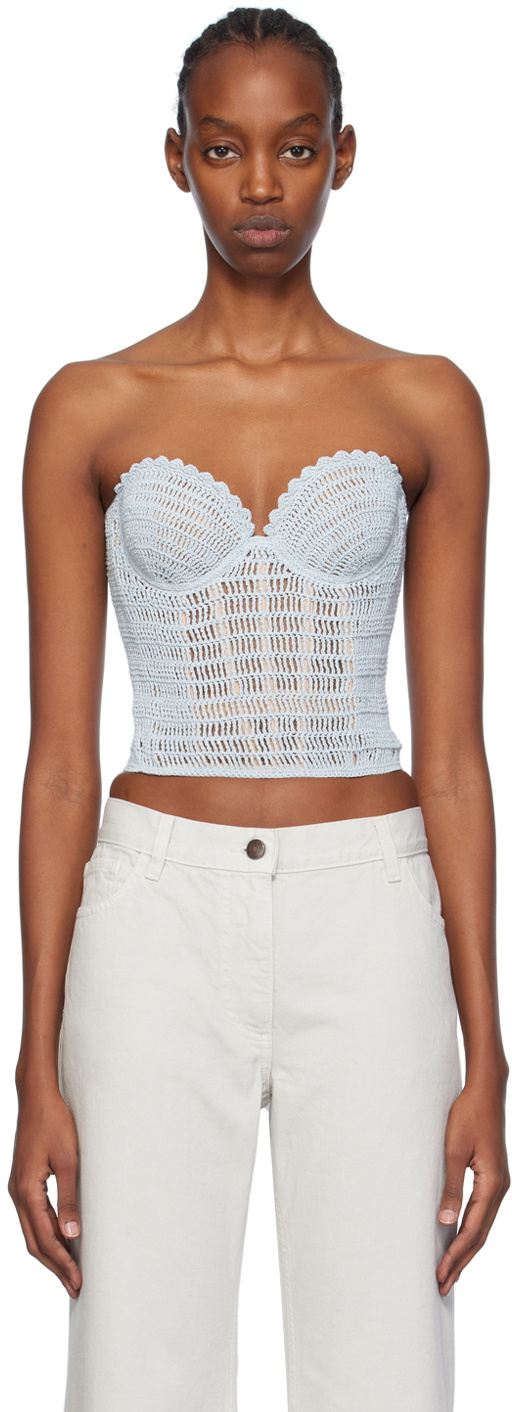 Magda Butrym Blue Scallop Corset