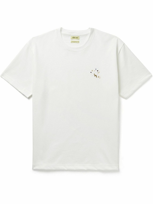 Photo: De Bonne Facture - Embroidered Cotton-Jersey T-Shirt - White