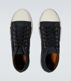 Dolce&Gabbana - Denim leather-trimmed sneakers