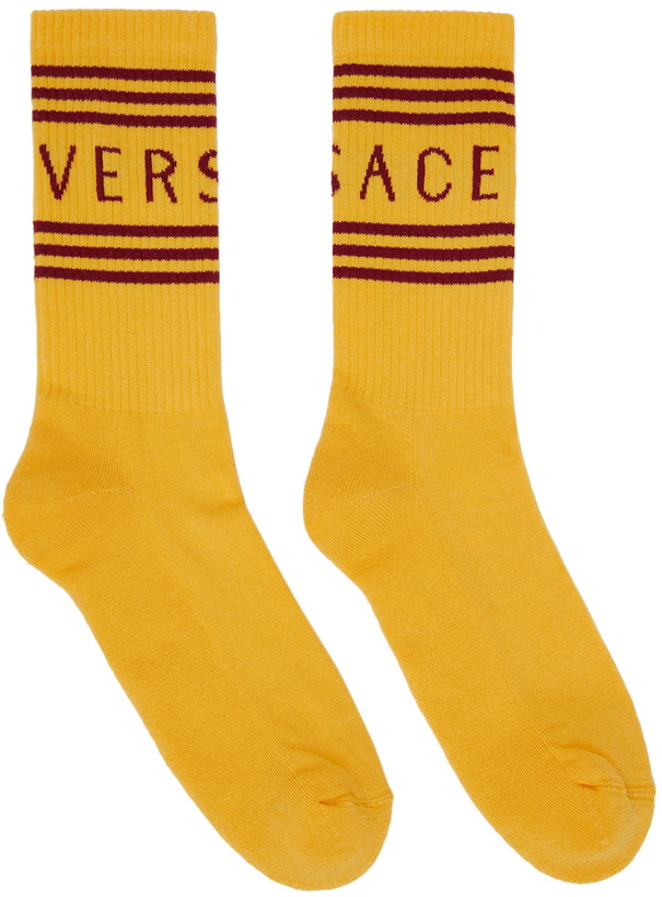 Photo: Versace Yellow Logo Socks