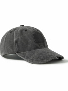 Acne Studios - Leather-Trimmed Distressed Cotton-Canvas Baseball Cap