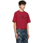 Balenciaga Red Paris Laurel Regular Fit T-Shirt