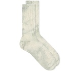 hobo Tie-Dyed Crew Socks in Grey