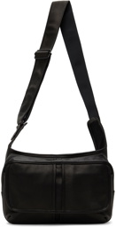 YOHJI YAMAMOTO Black Oil Goat Skin Messenger Bag