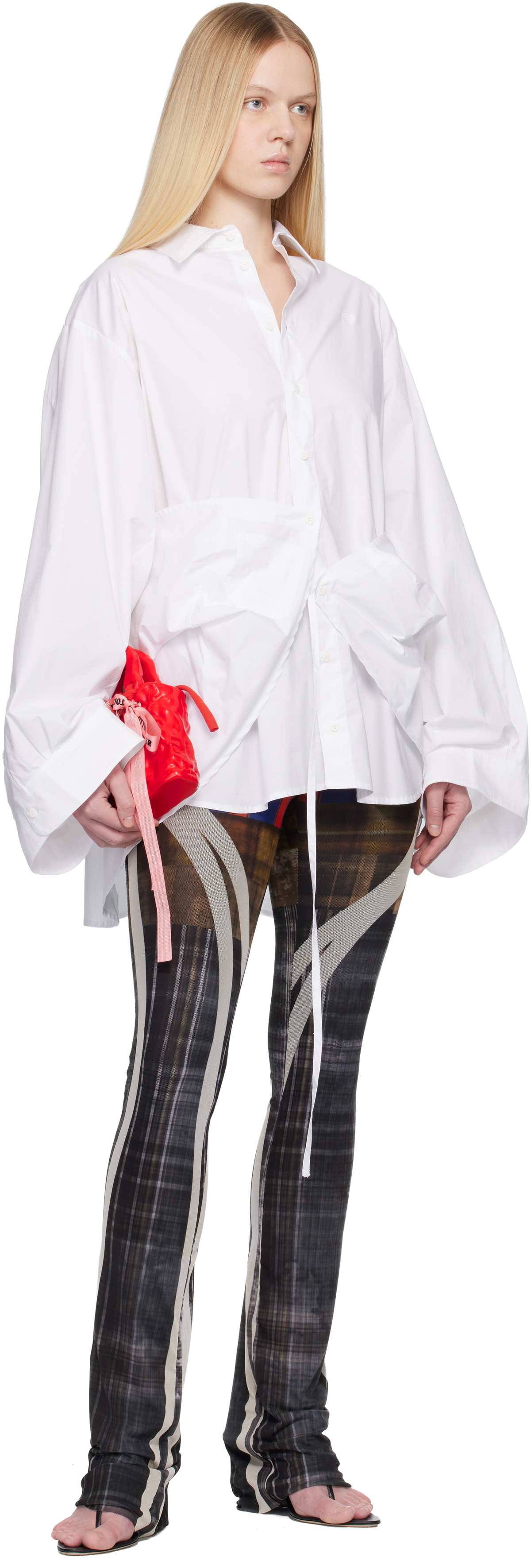 Ottolinger White Liberated Double Shirt Minidress