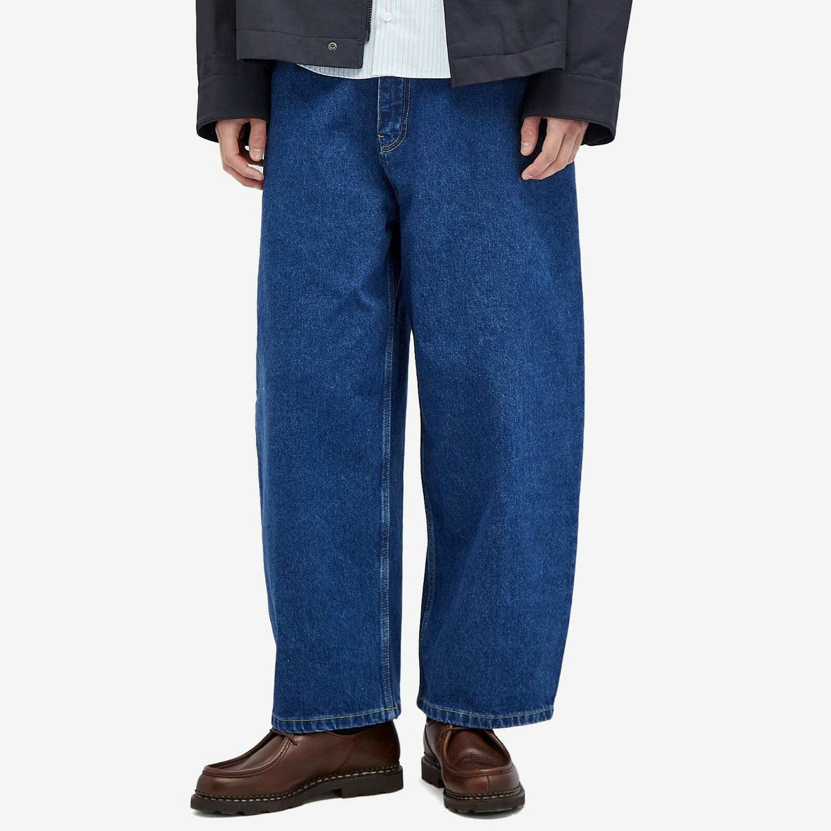 Studio Nicholson Men's Paolo Denim Volume Pants in Indigo Studio Nicholson Men's Paolo Denim Volume Pants in Indigo
