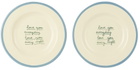 Laetitia Rouget Blue & Green 'Love You Everyday' Dessert Plate Set