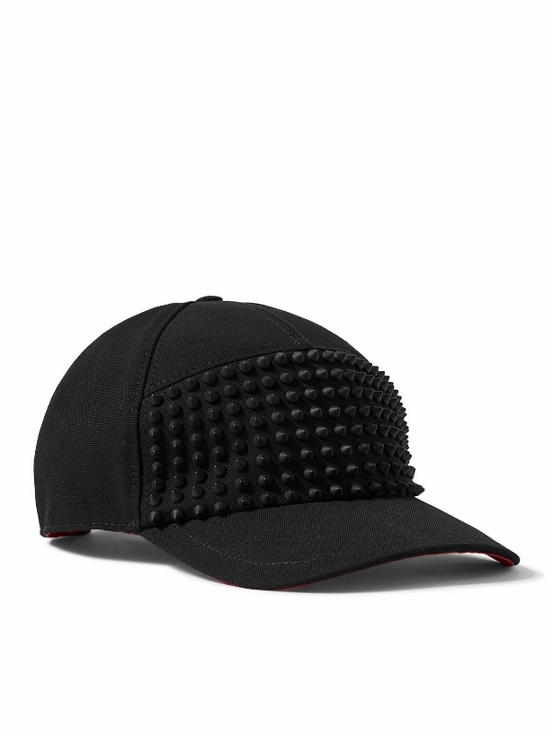 Photo: Christian Louboutin - Spiked Cotton-Canvas Hat - Black