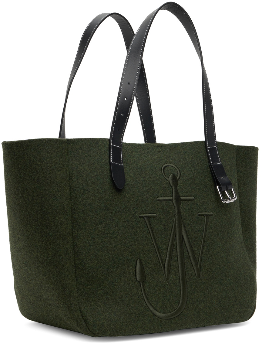 トートバッグ Belt Shopper Bag - J.W. Anderson - Wool - Green JW Anderson Green Belt Tote JW Anderson