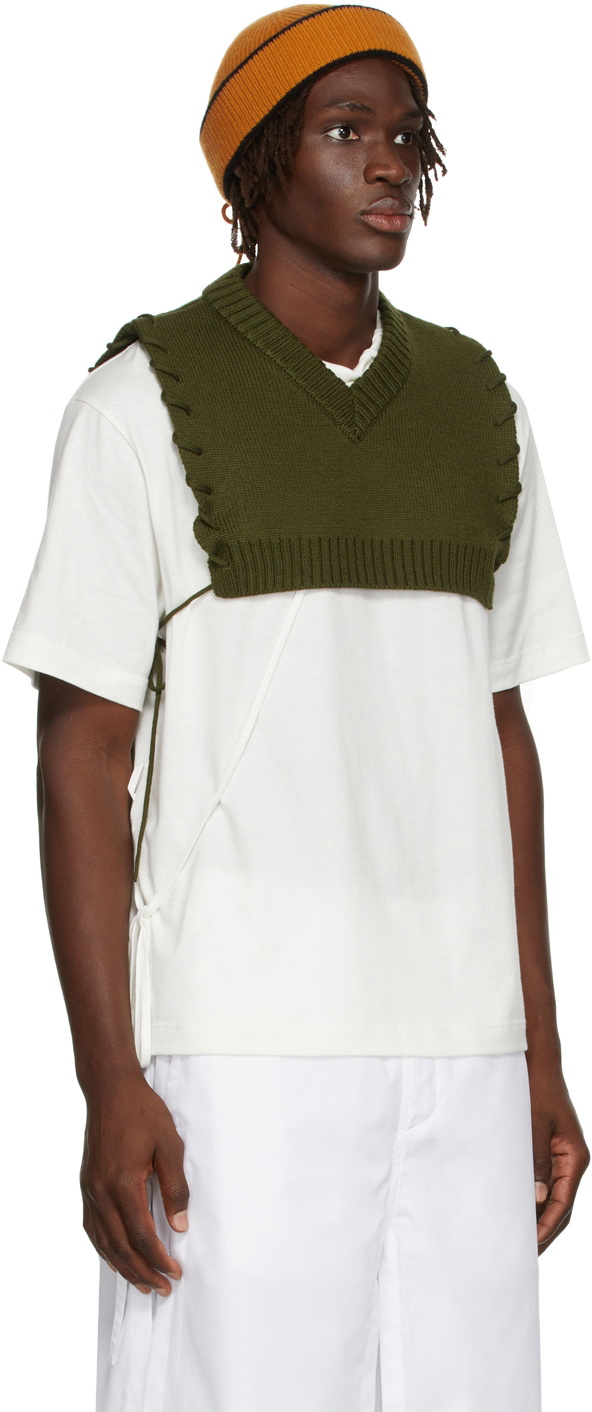 Craig Green Green Laced V-Neck Bib Sweater Craig Green