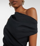 Staud Phare ruched cotton poplin minidress
