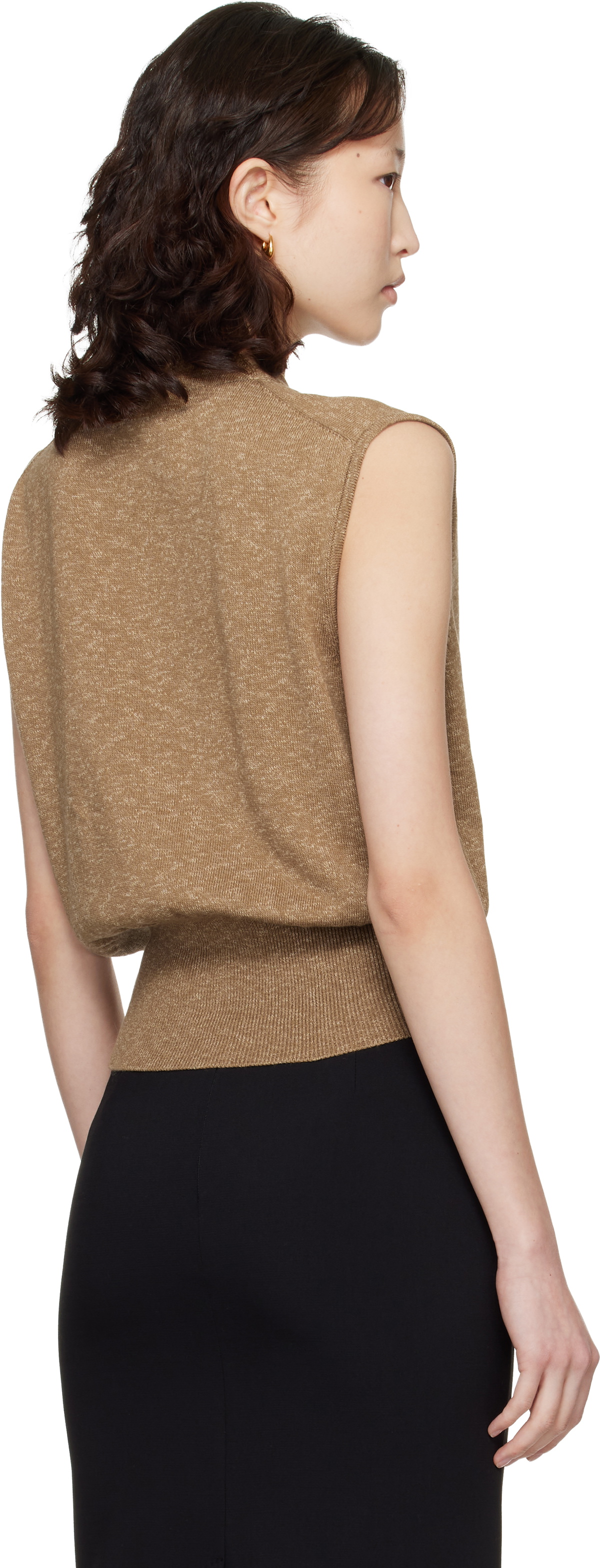 Cordera Khaki Flecked Cotton Waistcoat