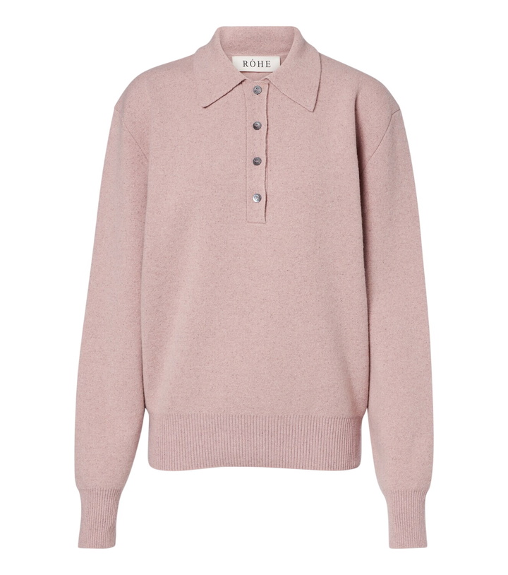 Photo: Róhe Knitted wool-blend polo sweater