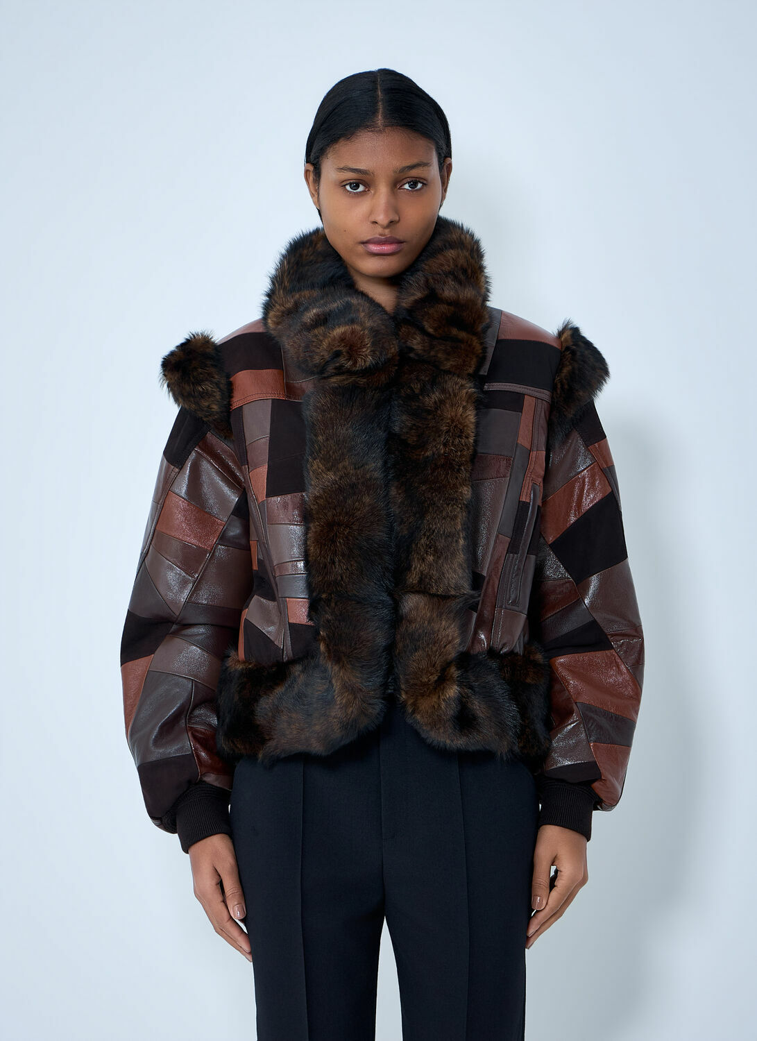 Chloé Patchwork Leather Jacket