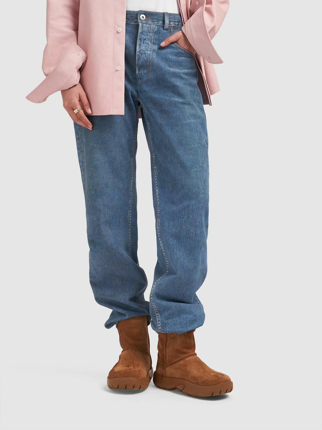 BOTTEGA VENETA - 35mm Snap Leather Ankle Boots Bottega Veneta