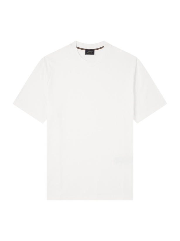 Photo: Brioni - Cotton-Jersey T-Shirt - White
