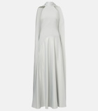 Solace London Cece halterneck crêpe and satin gown