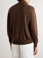 Etro - Logo-Embroidered Wool Rollneck Sweater - Brown