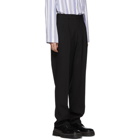 Comme des Garcons Homme Plus Black Tropical Wool Trousers