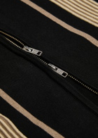 Wax London Lennox Striped Cotton and Cashmere-blend Jumper Black
