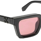Off-White Clip On Sunglasses in Black/Red