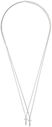 Dsquared2 Silver Double Cross Necklace