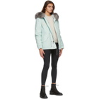 Mr and Mrs Italy Blue Fur Mini Parka