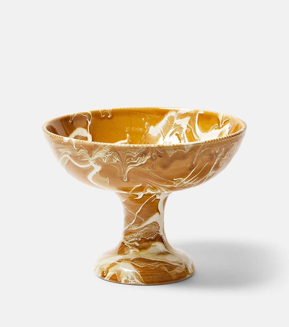 Cabana Marbled ceramic fruit stand
