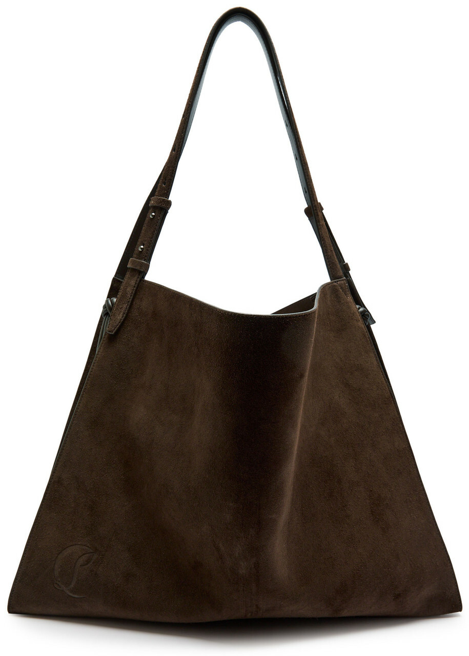 Christian Louboutin Baggy Suede Tote - Dark Brown - One Size