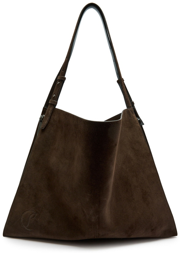 Photo: Christian Louboutin Baggy Suede Tote - Dark Brown - One Size