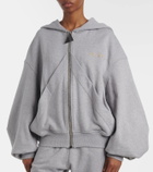 The Attico Logo cotton fleece hoodie