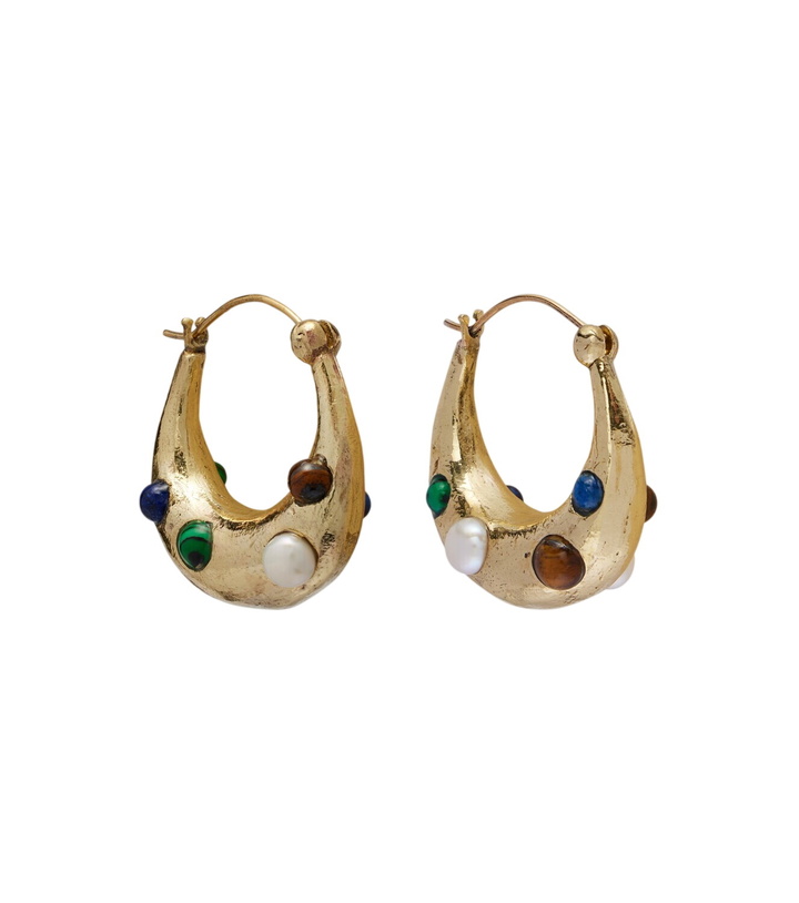 Photo: Alémais Jem Rainbow embellished hoop earrings