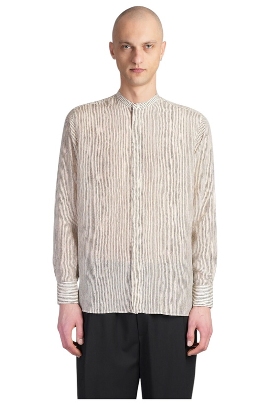 Photo: Laneus Shirt In Beige Silk