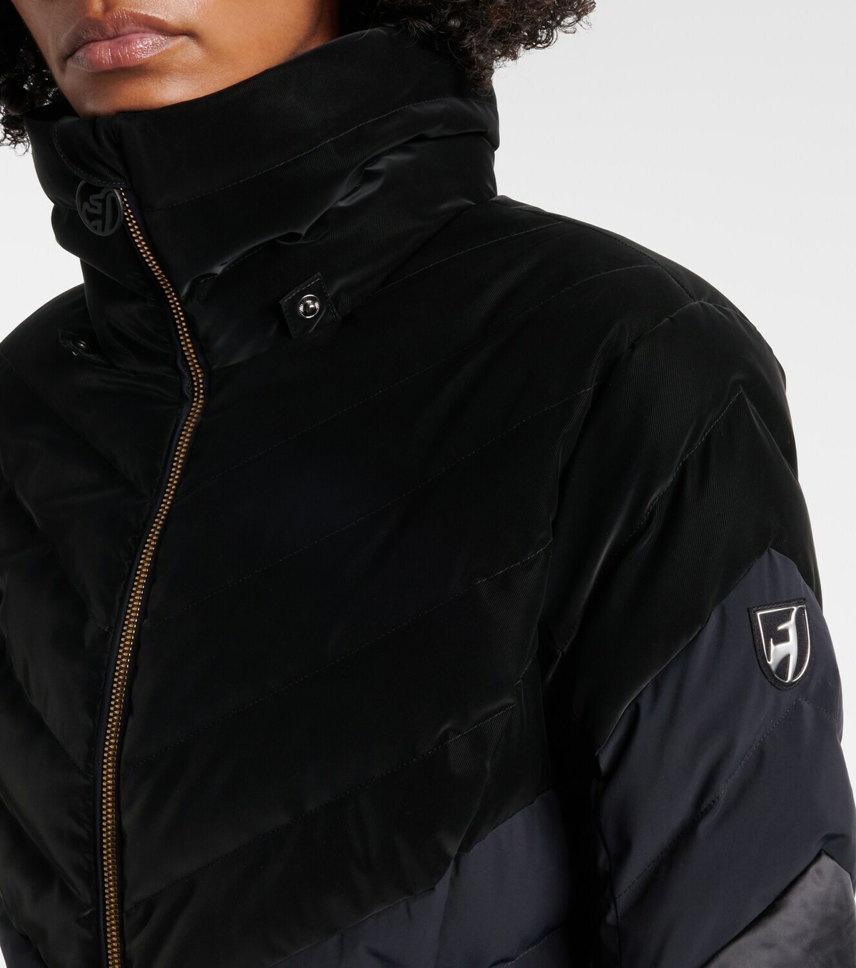 Toni Sailer Kimberly hooded velvet ski jacket