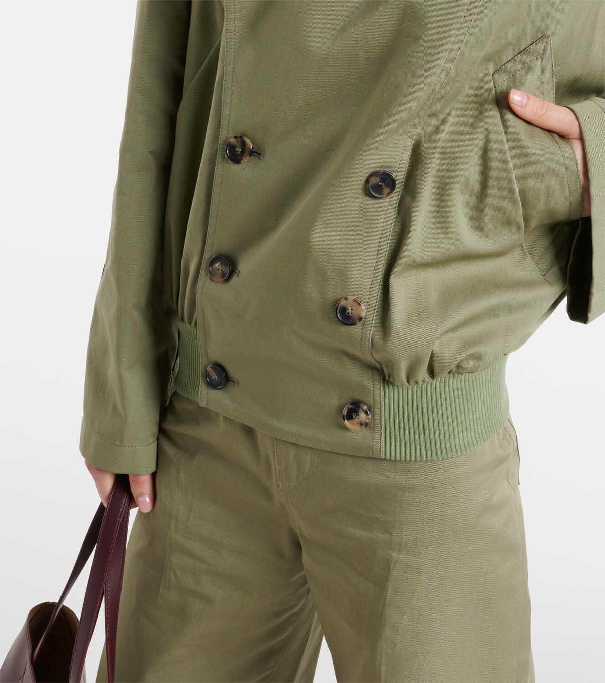 【LOEWE】バルーンコットンギャバジンジャケット Balloon cotton gabardine jacket in blue - Loewe | Mytheresa