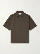 Givenchy - Recycled Woven Zip-Up Shirt - Brown