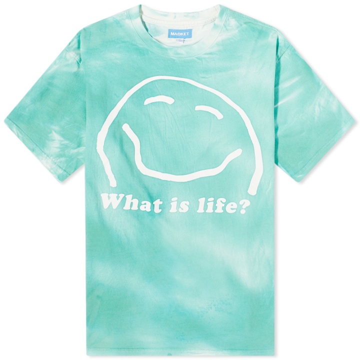 Photo: MARKET Men's What Is Life T-Shirt in Moss Dye