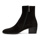 Saint Laurent Black Suede James Boots