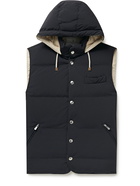 Brunello Cucinelli - Quilted Shell Hooded Down Gilet - Blue