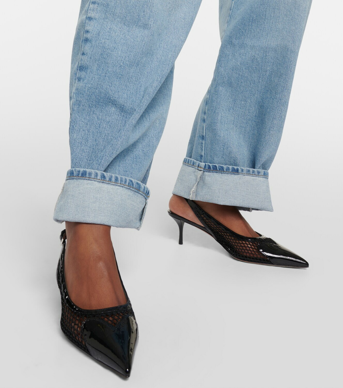 Alaa Patent leather slingback pumps ALAA