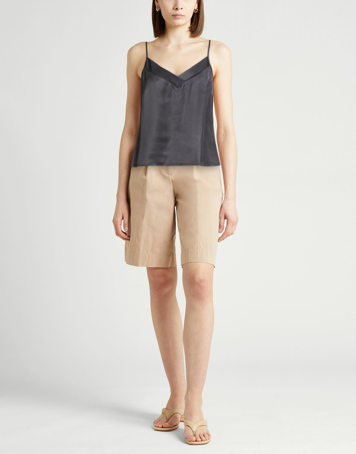 Peserico Easy Womens Top in Charcoal