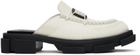 both White Gao Metal Logo Slip-On Loafers