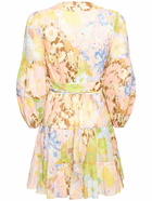 ZIMMERMANN Pop Printed Cotton Wrap Mini Dress