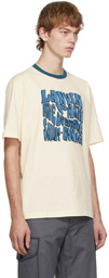 Lanvin Beige Flocked Logo T-Shirt