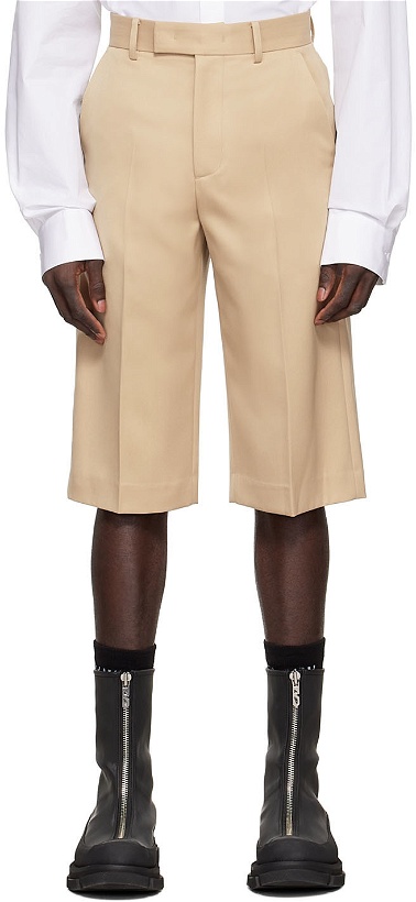 Photo: We11done Beige Polyester Shorts