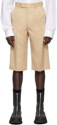 We11done Beige Polyester Shorts