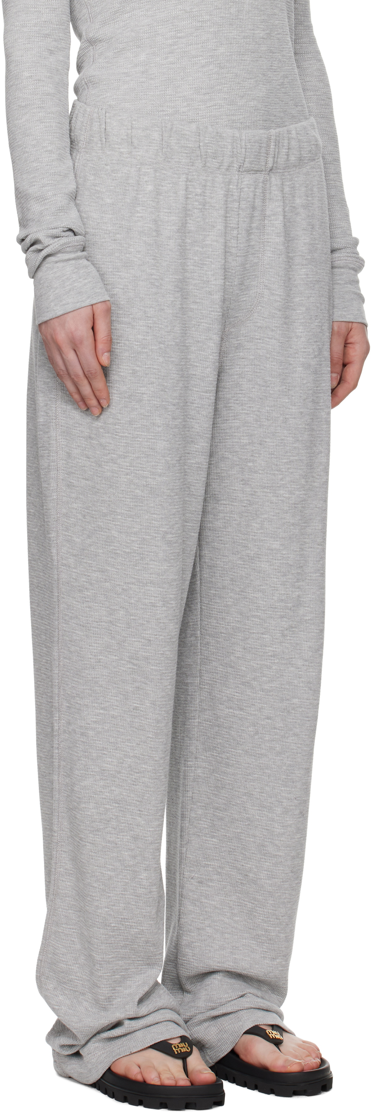 ÉTERNE Gray Thermal Lounge Pants
