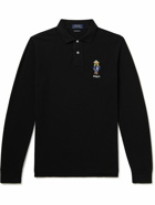 Polo Ralph Lauren - Slim-Fit Logo-Embroidered Cotton-Piqué Polo Shirt - Black