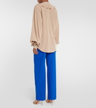 Victoria Beckham Ruffled silk crêpe de chine blouse